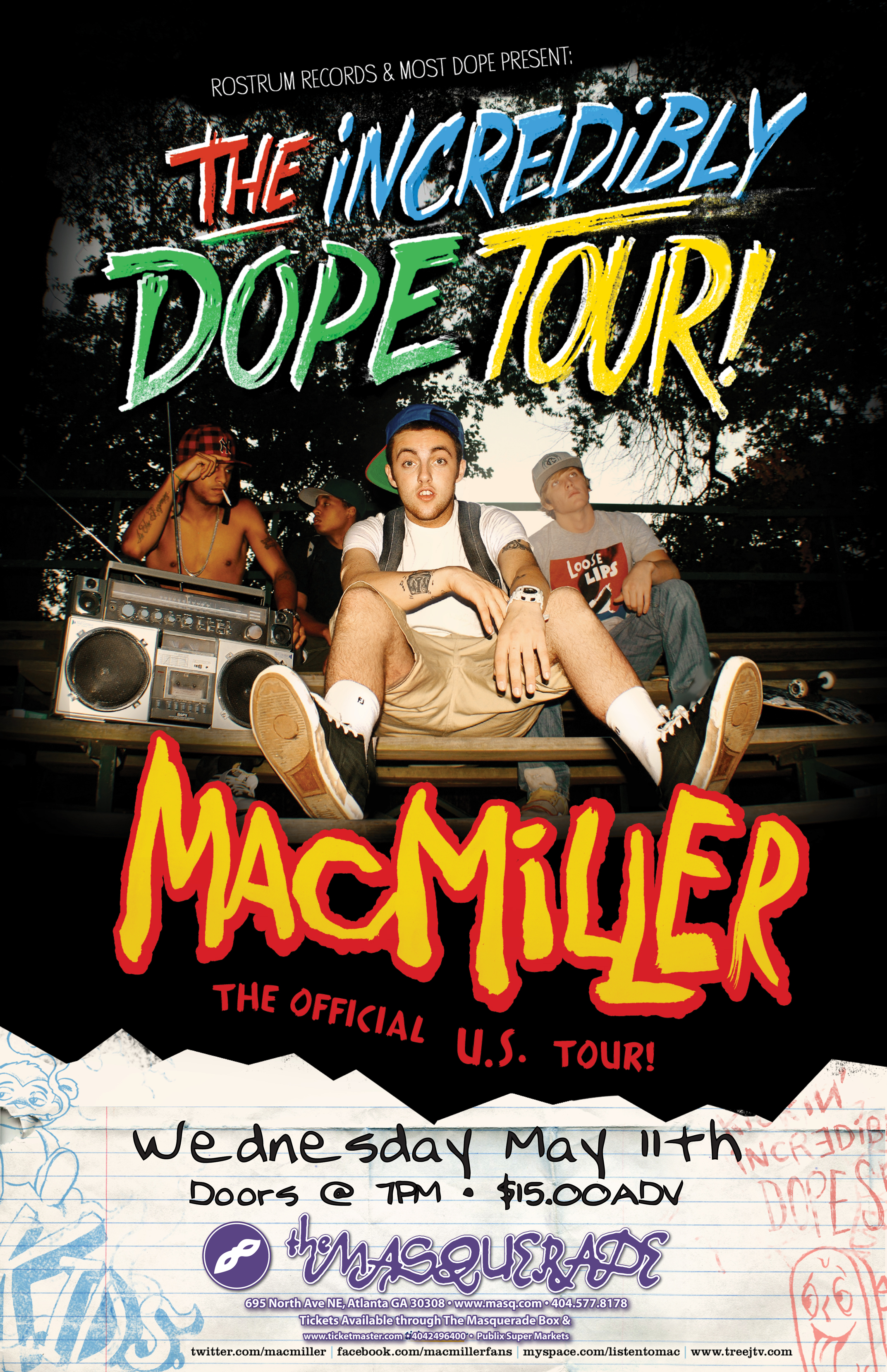 Free Tickets: Mac Miller & the Incredibly Dope Tour - May 11 @ Masq